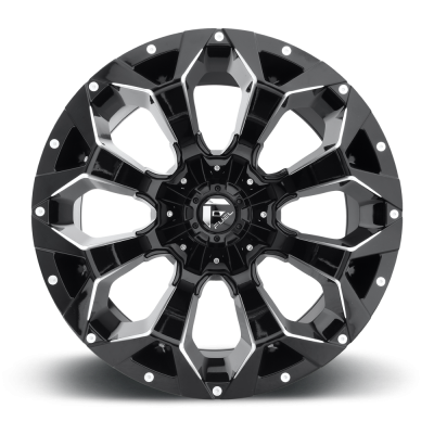 Aluminum Wheels 18X9 Assault D546 5 On 114.3/5 On 127 Matte Black/Milled 78.1 Bore 1 Offset 8 Spoke 45 Lbs Fuel Off Road Wheels