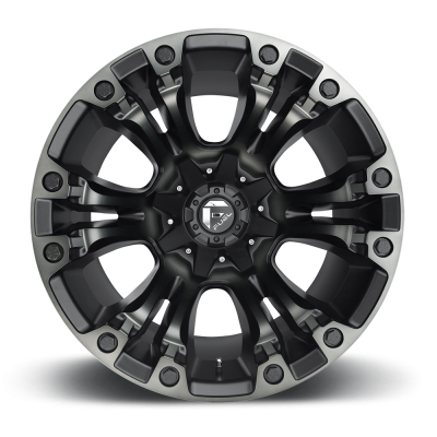 Aluminum Wheels 18X9 Vapor D569 5 On 114.3/5 On 127 Matte Black Double Dark Tint 78.1 Bore 1 Offset 44 Lbs  Fuel Off Road Wheels