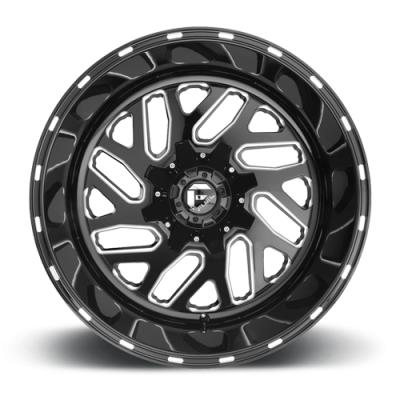 Aluminum Wheels 20X10 Triton D581 5 On 114.3/5 On 127 Gloss Black/Milled 78.1 Bore -18 Offset Mesh Spoke 40 Lbs Fuel Off Road Wheels