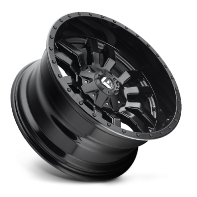 Aluminum Wheels 20X10 Sledge D596 5 On 114.3/5 On 127 Matte Black/Gloss Black Lip 78.1 Bore -18 Offset Fuel Off Road Wheels