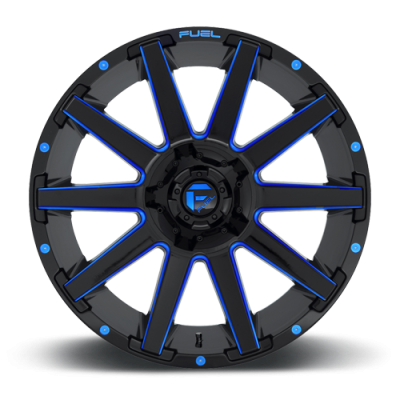 Aluminum Wheels 20X10 Contra D644 5 On 114.3/5 On 127 Gloss Red/Milled 78.1 Bore -18 Offset Multi Spoke Fuel Off Road Wheels
