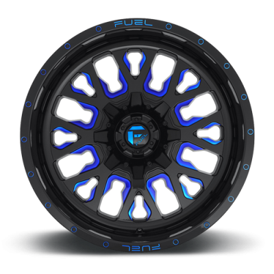 Aluminum Wheels 18X9 Stroke D645 5 On 114.3/5 On 127 Gloss Blue/Milled 78.1 Bore 1 Offset Fuel Off Road Wheels