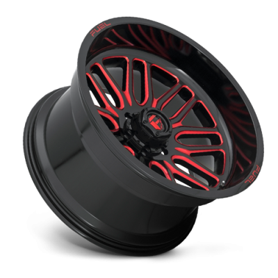Aluminum Wheels 22X12 Ignite D663 6 On 135 Gloss Black Red Tinted Clear 87.1 Bore -43 Offset Fuel Off Road Wheels