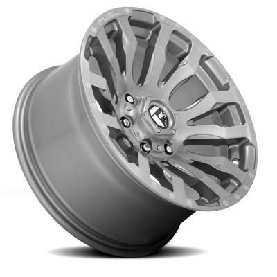Aluminum Wheels 20X10 Blitz D693 5 On 127 Brushed Gunmetal Gray Tinted Clear 71.5 Bore -18 Offset Multi Spoke Fuel Off Road Wheels
