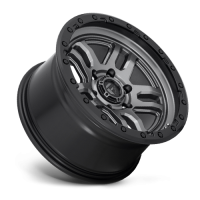 Aluminum Wheels 20X9 AMMO D701 5 On 139.7 Matte Gunmetal Gray W/Black Bead Ring 78.1 Bore 1 Offset 5 Spoke Fuel Off Road Wheels