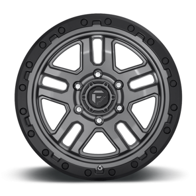 Aluminum Wheels 20X9 AMMO D701 5 On 139.7 Matte Gunmetal Gray W/Black Bead Ring 78.1 Bore 1 Offset 5 Spoke Fuel Off Road Wheels