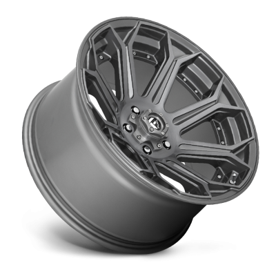 Aluminum Wheels 18X9 Siege D705 5 On 127 Brushed Gunmetal Gray Tinted Clear 71.5 Bore 1 Offset Fuel Off Road Wheels