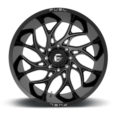 Aluminum Wheels 22X10 Runner D741 5 On 127 Gloss Black Milled 71.5 Bore -18 Offset Fuel Off Road Wheels