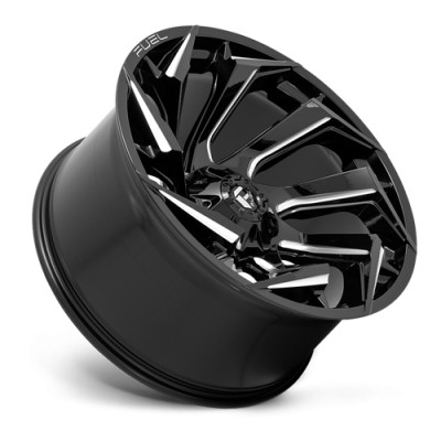 Aluminum Wheels 18X9 Reaction D753 5 On 114.3/5 On 127 Gloss Black/Milled 78.1 Bore 1 Offset Fuel Off Road Wheels