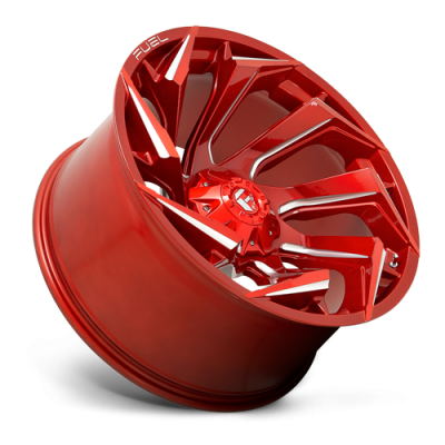 Aluminum Wheels 24X12 Reaction D754 5 On 127/5 On 139.7 Candy Red Milled 87.1 Bore -44 Offset Fuel Off Road Wheels