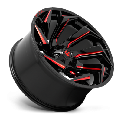Aluminum Wheels 20X10 Reaction D755 5 On 114.3/5 On 127 Gloss Black Milled Red Tint 78 Bore -18 Offset Fuel Off Road Wheels