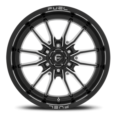 Aluminum Wheels 17X9 Clash 6 D761 6 On 120 Gloss Black Milled 67.06 Bore 1 Offset Multi Spoke Fuel Off Road Wheels