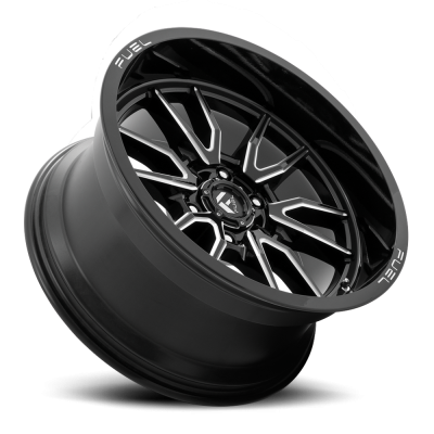 Aluminum Wheels 18X9 Clash 6 D761 6 On 120 Gloss Black Milled 67.06 Bore 1 Offset Multi Spoke Fuel Off Road Wheels