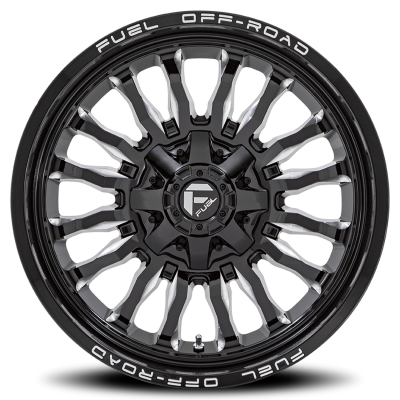Aluminum Wheels 20X10 Arc D795 5 On 127/5 On 139.7 Gloss Black Milled 87.1 Bore -18 Offset Fuel Off Road Wheels