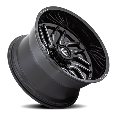 Aluminum Wheels 22X12 Hurricane D807 5 On 127 Gloss Black Milled 71.5 Bore -44 Offset Fuel Off Road Wheels
