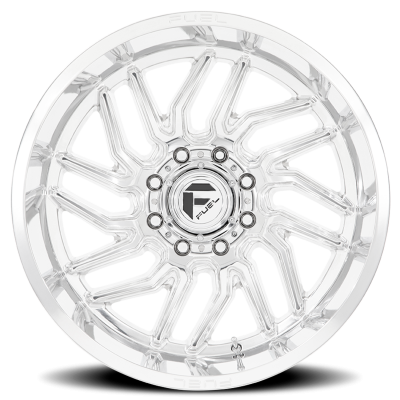 Aluminum Wheels 24X12 Hurricane D809 5 On 127 Polished Milled 71.5 Bore -44 Offset Fuel Off Road Wheels