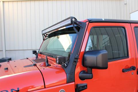 Jeep JK 52 Inch Light Bar Bracket 07-18 Wrangler JK Fishbone Offroad