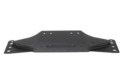 Jeep TJ Winch Plate Steel 97-06 Wrangler TJ Black Textured Powdercoat Piranha Series Fishbone Offroad