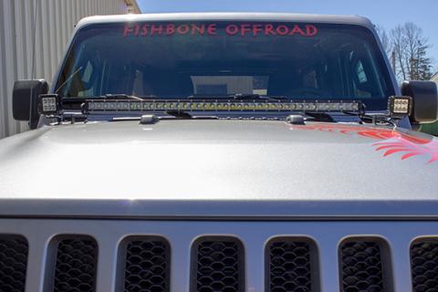Jeep JL Cowl Light Bracket 18-Pres Wrangler JL Fishbone