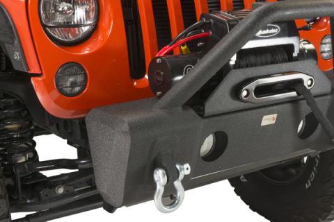 Jeep JK Stubby Bumper W/Tube Guard 07-18 Wranger JK Black Texured Powercoated Fishbone Offroad