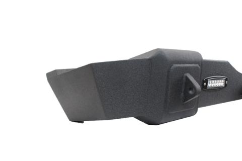 Jeep JK Rear Bumper W/LED's 07-18 Wrangler JK Rubicon and Unlimited Steel Black Textured Powdercoat Fishbone Offroad