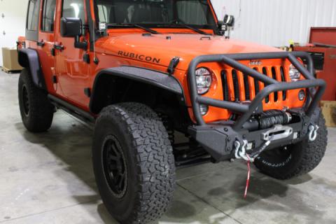 Jeep JK Tube Fenders 07-18 Wrangler JK Front/Rear Set Of 4 Steel Black Textured Powdercoat Fishbone Offroad