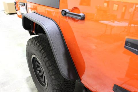 Jeep JK Tube Fenders 07-18 Wrangler JK Front/Rear Set Of 4 Steel Black Textured Powdercoat Fishbone Offroad