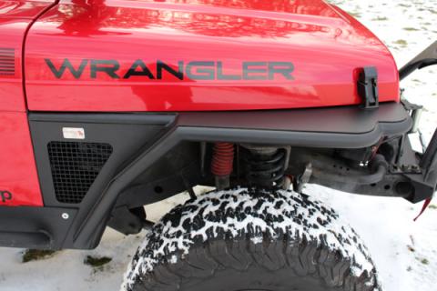 Jeep TJ Tube Fender Set Of 4 Front and Rear 97-06 Wrangler TJ Steel Black Textured Powdercoat Fishbone Offroad