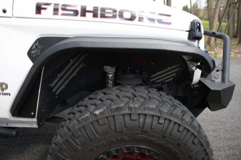 18-Current Jeep Wrangler JL, JLU and 20-Current Jeep Gladiator JT Front Steel Elite Fenders Fishbone Offroad
