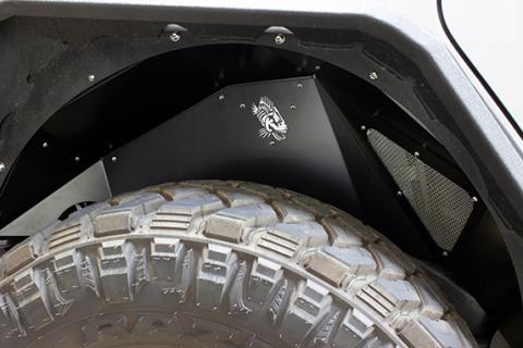 Jeep JL Inner Fenders For 18-Current Wrangler JL Front/Rear Set of 4 Aluminum Black Powdercoat Fishbone Offroad
