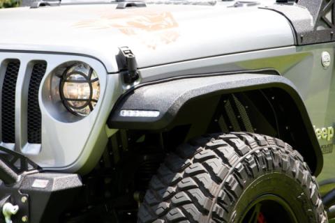 18-Current Jeep Wrangler JL, JLU and 20-Current Jeep JT Gladiator Aluminum Elite Front Fenders Fishbone Offroad