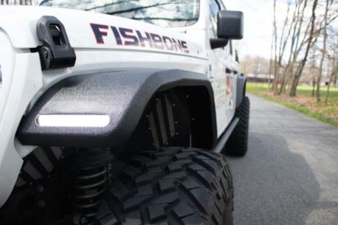 18-Current Jeep Wrangler JL, JLU and 20-Current Jeep JT Gladiator Aluminum Elite Front Fenders Fishbone Offroad
