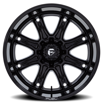 Aluminum Wheels 22X10 Darkstar FC853BE 5 On 114.3/5 On 127 Gloss Black/Milled 78.1 Bore 10 Offset Fuel Off Road Wheels