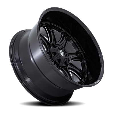 Aluminum Wheels 24X12 Darkstar FC853BE 5 On 114.3/5 On 127 Gloss Black/Milled 78.1 Bore -44 Offset Fuel Off Road Wheels