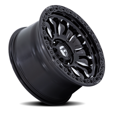 Aluminum Wheels 20X9 Rincon SBL FC857BE 5 On 127 Gloss Black Milled 71.5 Bore 1 Offset Fuel Off Road Wheels