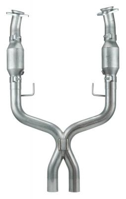 2005-2010 Mustang Long Tube Headers and EPA Compliant Catted X-Pipe Kit 304 Stainless Pypes Performance Exhaust