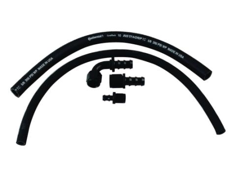 Hose Kit for PSC Remote Reservoir Installation #6 JIC RTN #10 JIC Feed Black Fittings PSC Performance Steering Components