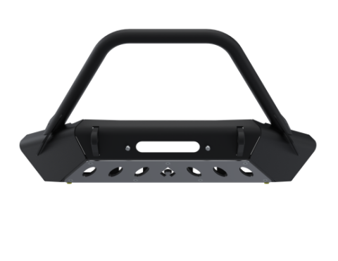 07-Up Jeep Wranger/Gladiator High Clearance Front Bumper With Hoop Raw Steel
