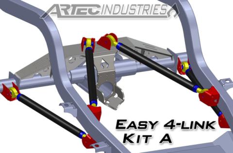 Easy 4 Link Kit A Tube 7/8 Inch and 1.25 Inch Rod Ends Artec Industries