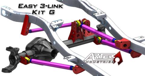 Easy 3 Link Kit G Adjustable Upper link Yes Outside Frame Offset Front Passenger Rear Driver Artec Industries