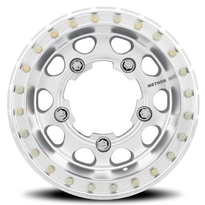 Aluminum Wheels 17x6.5 Buggy Beadlock MR103 Bolt Pattern 5 On 205 Offset -19 Lip Size 2.91 Raw Machined Method