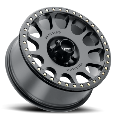 Aluminum Wheels 17x8.5 Beadlock MR105 Bolt Pattern 6 On 135 Offset 0 Lip Size 1.46 Matte Black MB Method