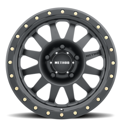 Aluminum Wheels 15x8 Double Standard MR304 Bolt Pattern 5 On 114.3 Offset -24 Lip Size 3.5 Matte Black MB Method