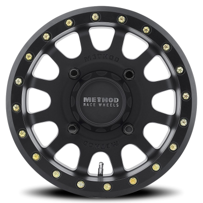 Aluminum Wheels 15x10 MR401 Beadlock UTV Bolt Pattern 5 On 114.3 Offset 25 Lip Size 2.05 Matte Black MB Method