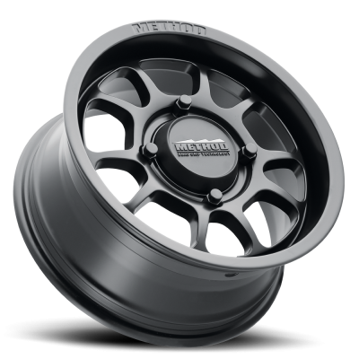 Aluminum Wheels 15x8 MR409 Bead Grip UTV Bolt Pattern 4 On 136 Offset 0 Lip Size 3.15 Matte Black MB Method