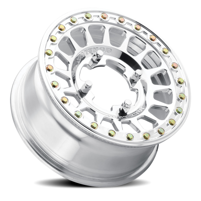 Aluminum Wheels 15x10 MR413 Beadlock UTV Bolt Pattern 5 On 114.3 Offset 25 Lip Size 2.28 Polished Method