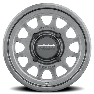 Aluminum Wheels 14x7 MR414 Bead Grip UTV Bolt Pattern 4 On 156 Offset 13 Lip Size 1.18 Graphite GY Method