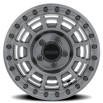 Aluminum Wheels 15x7 MR415 Beadlock UTV Bolt Pattern 5 On 114.3 Offset 38 Lip Size 0 Graphite GY Gloss Graphite Ring Method