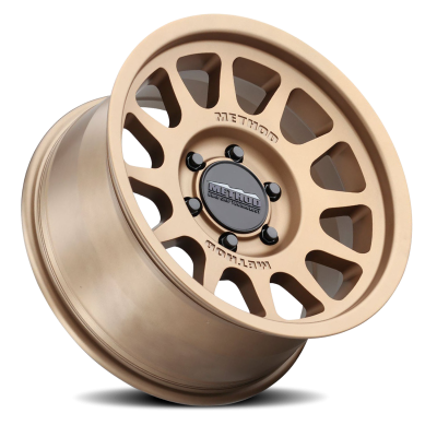 Aluminum Wheels 17x8.5 Bead Grip MR703 Bolt Pattern 6 On 135 Offset 0 Lip Size 1.18 Method Bronze BRZ Method