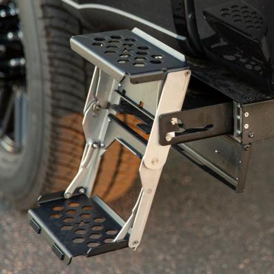 R-STEP 9 Inch Wide For 2017-2022 Ford Super Duty Bed Step Attachment Brackets Drivers Side Behind Rear Tire Rock Slide Engineering